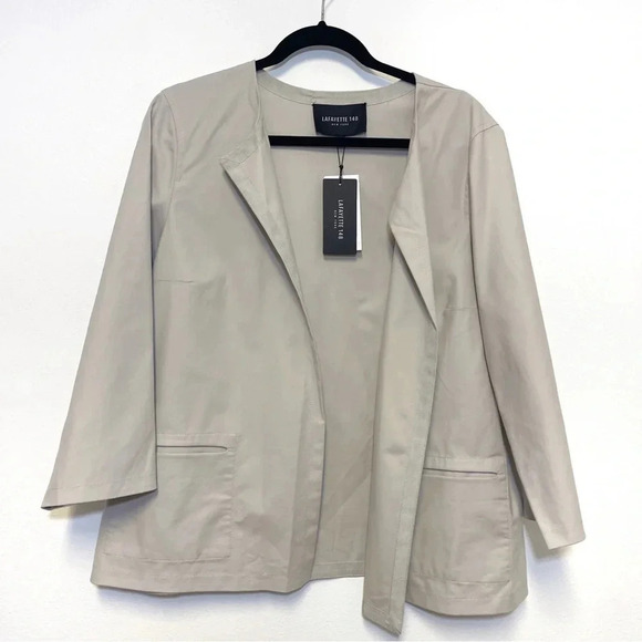 NWT Lafayette 148 Collarless Blazer - Business Casual Professional Coat - Picture 1 of 3